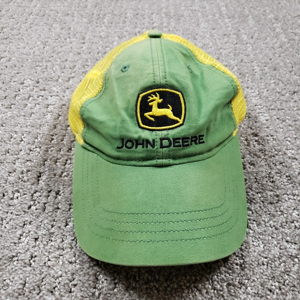 John Deere Hat Youth Snapback Mesh Trucker One‎ size Green/Yellow